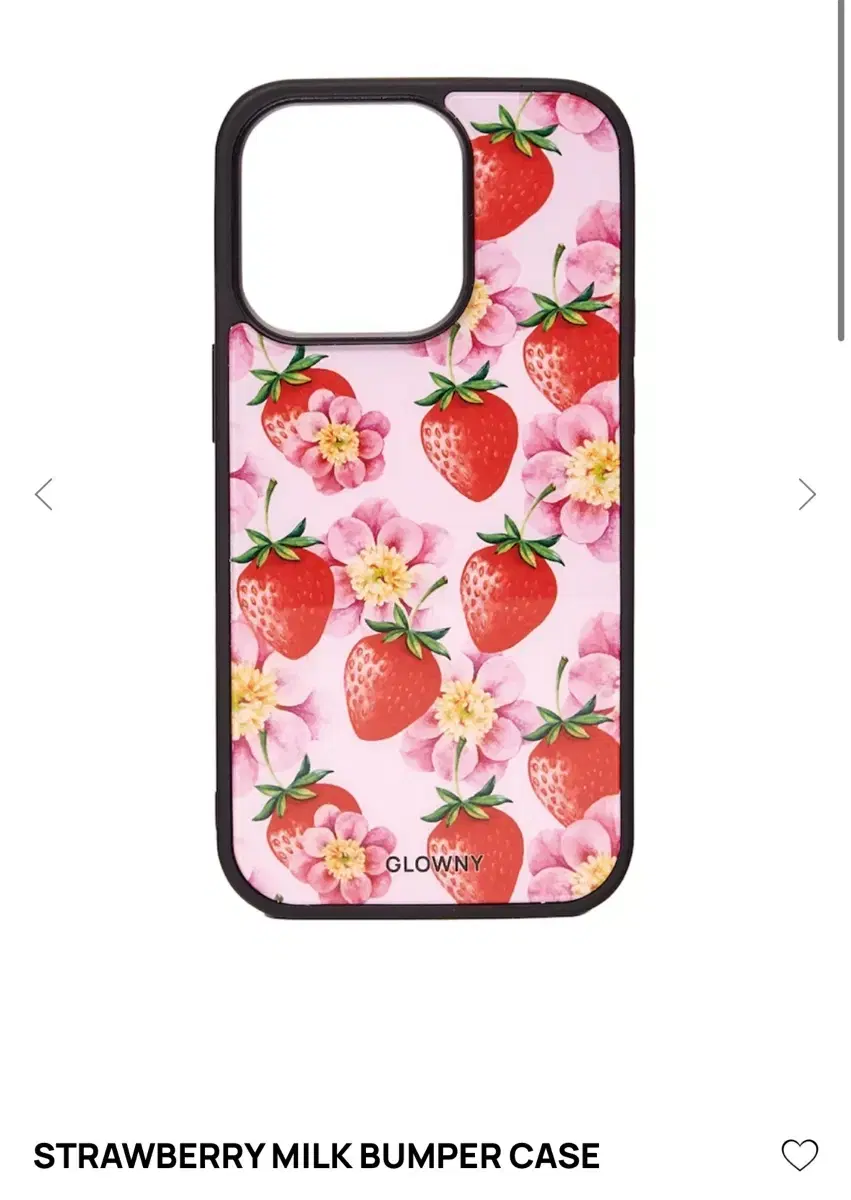 글로니 케이스 15pro STRAWBERRY MILK BUMPER CAS